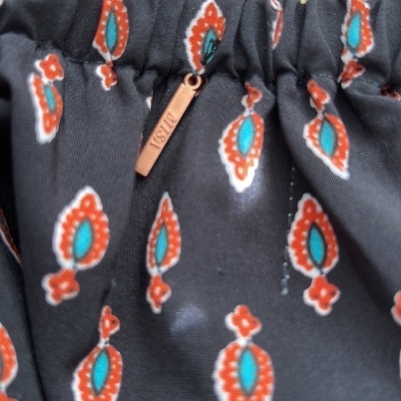 𝅺MISA Los Angeles Geometric Print Off Shoulder Peasant Top US M - Picture 8 of 8